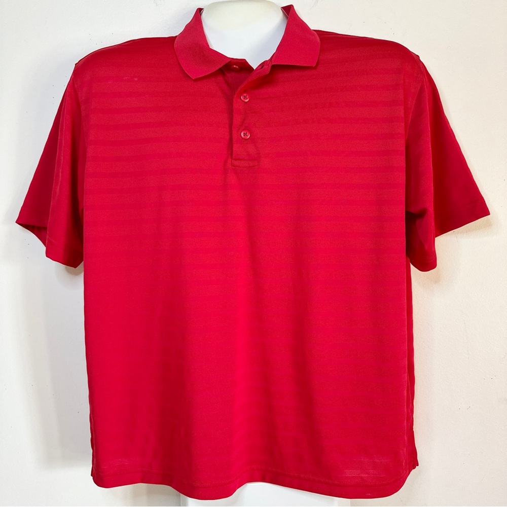 Game Day Red Golf Polo Shirt L